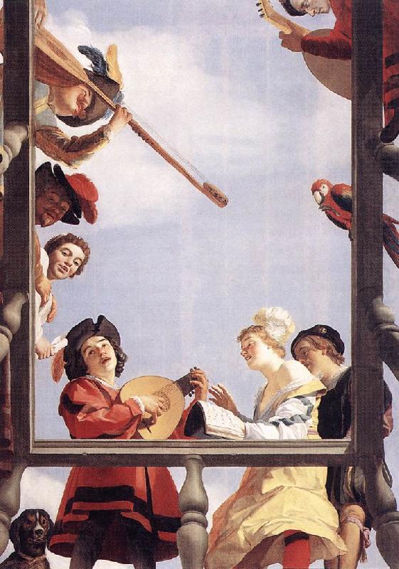 HONTHORST, Gerrit van Musical Group on a Balcony sf china oil painting image